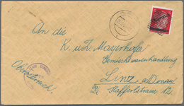 Österreich: 1945, SCHMUGGELPOST, 12 Pf Karminrot "1.Wiener Aushilfsausgabe" Auf Brief Mit Rs. Absend - Other & Unclassified