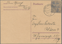 Österreich: 1945, Lokalausgabe Provisorium WEYER OÖ: Grauer Gebührenzettel Mit Handschriftlichem Ein - Otros & Sin Clasificación
