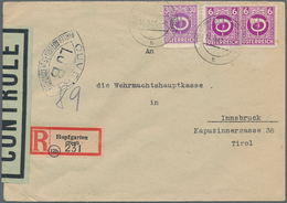 Österreich: 1945, 2 X 6 G U. 30 G Posthorn, Portogerechte MiF Auf Einschreibebrief Von HOPFGARTEN, 1 - Other & Unclassified