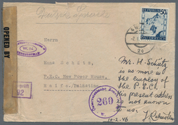 Österreich: 1946, 50 Gr Dunkelblau "Landschaften", Einzelfrankatur Auf Brief Von WIEN, 2.1.46, Nach - Otros & Sin Clasificación