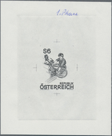 Österreich: 1981. Probedruck (nur Mittelstück) In Schwarz Für Die Ausgabe "Europäische Regionalkonfe - Otros & Sin Clasificación