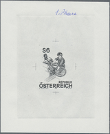 Österreich: 1981. Probedruck (nur Mittelstück) In Schwarz Für Die Ausgabe "Europäische Regionalkonfe - Other & Unclassified