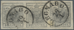 Österreich - Lombardei Und Venetien: 1850, 1 Kr Silbergrau, Erstdruck, Handpapier Type I A Im Waager - Lombardije-Venetië