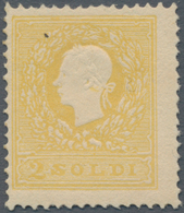 Österreich - Lombardei Und Venetien: 1859, 2 Soldi Gelb In Type II Postfrisch In Tadelloser Erhaltun - Lombardo-Vénétie