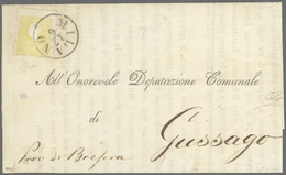 Österreich - Lombardei Und Venetien: 1859, 17. June. Very Rare Franking Of Mi 6 Type II Lombardo Ven - Lombardije-Venetië