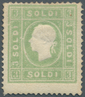 Österreich - Lombardei Und Venetien: 1862, 3 So Grün, Type II, Postfrisch Mit Vollem Originalgummi, - Lombardo-Vénétie