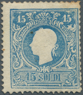 Österreich - Lombardei Und Venetien: 1859, 15 So Hellblau, Type II, Ungebraucht Mit Originalgummi, R - Lombardy-Venetia