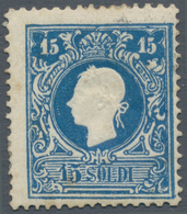 Österreich - Lombardei Und Venetien: 1859, 15 So Blau, Type II, Ungebraucht Mit Originalgummi, Farbf - Lombardy-Venetia