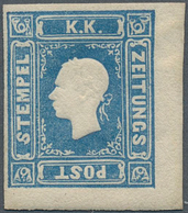 Österreich - Lombardei Und Venetien - Zeitungsmarken: 1858, (1.05 Kr.) Blau, Farbfrisches, Allseits - Lombardy-Venetia