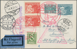 Österreich - Flugpost: 1933, 14.5., Postsegelflug Graz-Maribor, Bildkarte Als Privat-Ganzsache Mit Z - Autres & Non Classés