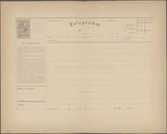 Österreich - Ganzsachen: 1873 Zwei Ungebrauchte Telegrammblätter, Einmal Mit Schwarzem Einzeiler Tra - Other & Unclassified