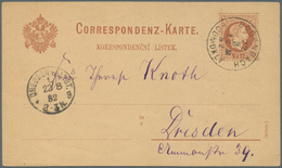 Österreich - Ganzsachen: 1882, 2 Kr Braun Ganzsachenkarte Mit Rückseitig Lithographie-Zudruck "Hoher - Andere & Zonder Classificatie