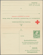 Österreich - Ganzsachen: 1914 Ungebrauchte Doppelkarte 5 Heller Grün (nur Frageteil) Auf Rahmfarben, - Other & Unclassified