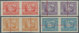 Polen - Abstimmungsgebiet Ostoberschlesien - Reguläre Ausgaben: 1923, Mi. 17-20P Ungezähnt In Paaren - Autres & Non Classés