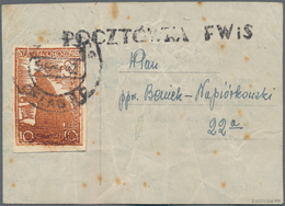 Polen - Lagerpost: Woldenberg: 1942, Internal Camp Mail 10 F White Smooth Thin Paper On Provisional - Altri & Non Classificati