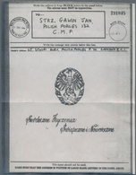 Polen - Besonderheiten: 1944 Uncensored Airgraph, With Polish Eagle Over Globe, With Warm Congratula - Andere & Zonder Classificatie