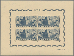 Portugal: 1946, Portuguese Castles ‚set Of Four‘ Miniature Sheets With Plate Numbers 1 To 4, Mint Ne - Andere & Zonder Classificatie