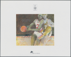 Portugal: 1992, Summer Olympics Barcelona (basketball) IMPERFORATE Miniature Sheet, Mint Never Hinge - Sonstige & Ohne Zuordnung