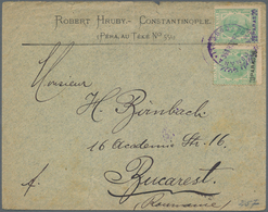 Rumänien - Rumänische Post In Der Levante: 1896 Printed Envelope Sent From The Rumanian P.O. In Cons - Levant (Turchia)