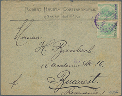 Rumänien - Rumänische Post In Der Levante: 1896 Printed Envelope Sent From The Rumanian P.O. In Cons - Levant (Turkey)