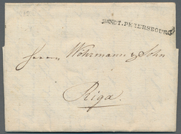 Russland - Vorphilatelie: 1812 FL Cover From Sanct Petersburg To Riga, Scarce And Rare Single Line C - ...-1857 Prefilatelia