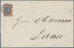 Russland: 1858 Letter From Riga With Dotted Numbered Cancel 38 And Boxed Cancel Riga To Libau, Light - Storia Postale