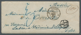 Russland: 1860, Small Cover With Content From PARIS 27 SEPT 60 With Post-contract Mark "F. 33" Par V - Brieven En Documenten