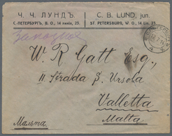 Russland: 1914 Letter From St. Petersburg With 20 Kop. Single Franking Before Beginning Of The WWI W - Cartas & Documentos