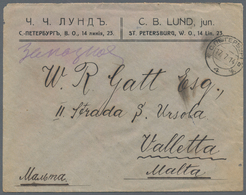 Russland: 1914 Letter From St. Petersburg With 20 Kop. Single Franking Before Beginning Of The WWI W - Brieven En Documenten