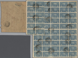 Russland: 1922 Registered Letter Franked By 62 Stamps To 7500 Roubles Blue On White From Tiraspol (M - Brieven En Documenten