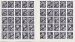 Russland: 1922, 7500 R. On 250 R. Violett, 2 Sections Of 25 (5x5) Stamps, Separated By A Vertical Gu - Cartas & Documentos