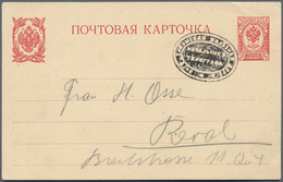 Russland - Ganzsachen: 1911 Postal Stationery Card From Wirballen Stamped With The Official Seal Of - Ganzsachen