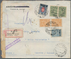 Russland - Besonderheiten: 1917 Registered Cover Of The Third Weight Class With 8x1 Kop. Yellow, 2x2 - Autres & Non Classés