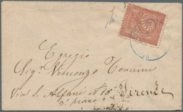 San Marino: 1877, Italy Michel-No. 24 Forerunner Single Franking Tied By Circle Postmark REPUBBLICA - Other & Unclassified