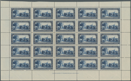 San Marino: 1932, 50 Years Death Of Giuseppe Garibaldi 1.25lire Blue Complete (folded) Sheet Of 25 W - Autres & Non Classés