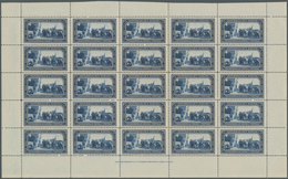 San Marino: 1932, 50 Years Death Of Giuseppe Garibaldi 1.25 Lire Blue Complete (folded) Sheet Of 25 - Autres & Non Classés