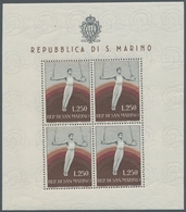 San Marino: 1955, "Sport II" Miniature Sheet Of Four Values, Mint Never Hinged In Very Fine Conditio - Autres & Non Classés