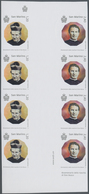 San Marino: 2015, Don Bosco 1.20€+2.40€, IMPERFORATE Gutter Proof Se-tenant Block Of Eight (four Set - Andere & Zonder Classificatie