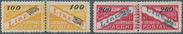 San Marino - Paketmarken: 1948/1950, Parcel Post Stamps Surcharges Set Of Two 100/50l. Orange/red An - Colis Postaux