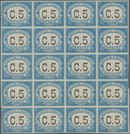 San Marino - Portomarken: 1925, 5c. Blue/brown, Imperforate Proof On Unwatermarked Ungummed Paper, B - Segnatasse