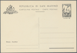 San Marino - Ganzsachen: 1949, 2 Ganzsachenkarten 15 Lire Und 20 Lire "Die 3 Vulkane" Je Ungebraucht - Interi Postali