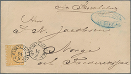 Schweden: 1855-57 8 Skill. Dull Yellow-orange Used As Single Franking On Commercial Cover From Sunsv - Usados
