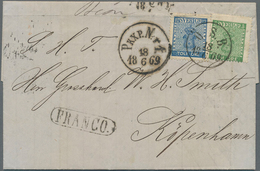 Schweden: 1869 Entire Letter From Norrköping To Copenhagen, Denmark Franked By 'Coat Of Arms' 5øre G - Used Stamps