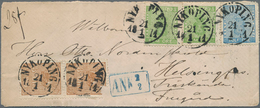 Schweden: 1871: Small Cover From Nyköping To Helsingfors, Finland Via Stockholm, Franked By 'Coat Of - Usados