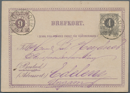 Schweden: 1872-77 'Numeral Type' 4 øre Grey And 6 øre Lilac Used On Postcard From Stockholm To Edele - Usados