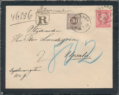 Schweden: 1888 Registered Mourning Cover From Vetlanda To Upsala, Franked By 1886 30 øre Brown And 1 - Oblitérés