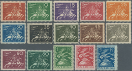 Schweden: 1924, 50th Anniversary Of UPU, 5ö.-5kr., Complete Set Of 15 Values, Fresh Colours, Normal - Used Stamps