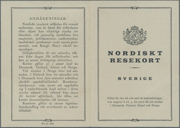 Schweden: 1939, 25 Öre Brown Horizontal Pair With Circle Stamp GÖTEBORG On "Nordiskt Resekort" And V - Usados