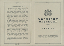 Schweden: 1939, 25 Öre Brown Horizontal Pair With Circle Stamp GÖTEBORG On "Nordiskt Resekort" And V - Gebruikt