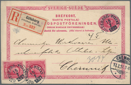 Schweden - Ganzsachen: 1889 Postal Stationery Card 10 øre, With Back-print Of A Farm Manufacturers, - Entiers Postaux